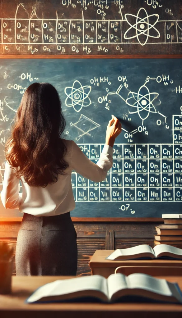 Profesora dando clases